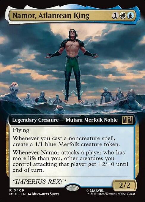 Carta Namor, rey de los atlantes — Marvel Super Heroes Commander · MSC · #409