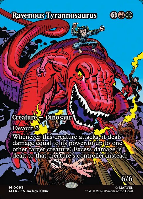Carta Tiranosaurio voraz — Marvel Universe · MAR · #93