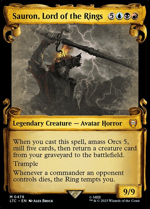 Carta Sauron, Señor de los Anillos — Tales of Middle-earth Commander · LTC · #478