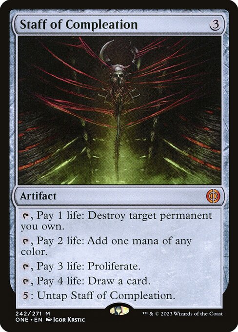 Bastón de perfeccionamiento — Phyrexia: All Will Be One