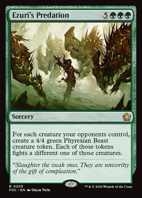Carta Depredación de Ezuri — Foundations Commander · FDC · #203