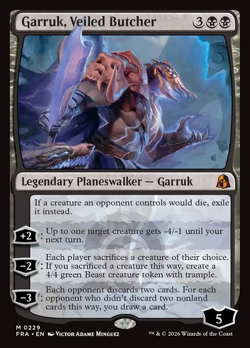Carta Garruk, Veiled Butcher — Reality Fracture · FRA · #229