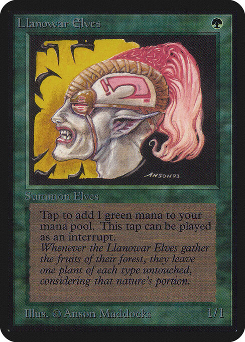 Elfos de Llanowar — Limited Edition Alpha