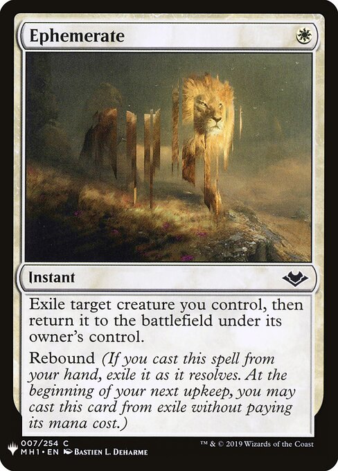 Efimerizar — The List