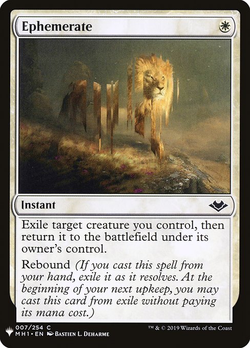 Efimerizar — The List