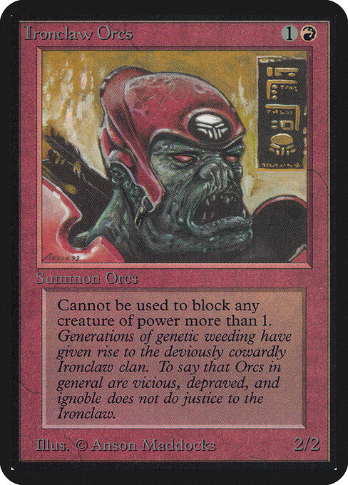 Carta Orcos Zarpafierro — Limited Edition Alpha · LEA · #159