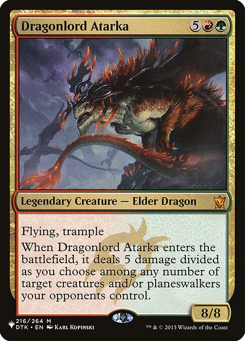 Carta Atarka, señora dragón — The List · PLST · #DTK-216