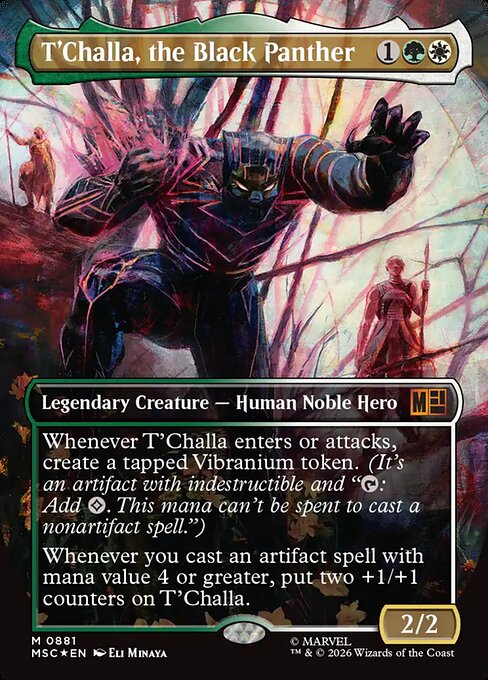Carta T'Challa, the Black Panther — Marvel Super Heroes Commander · MSC · #881