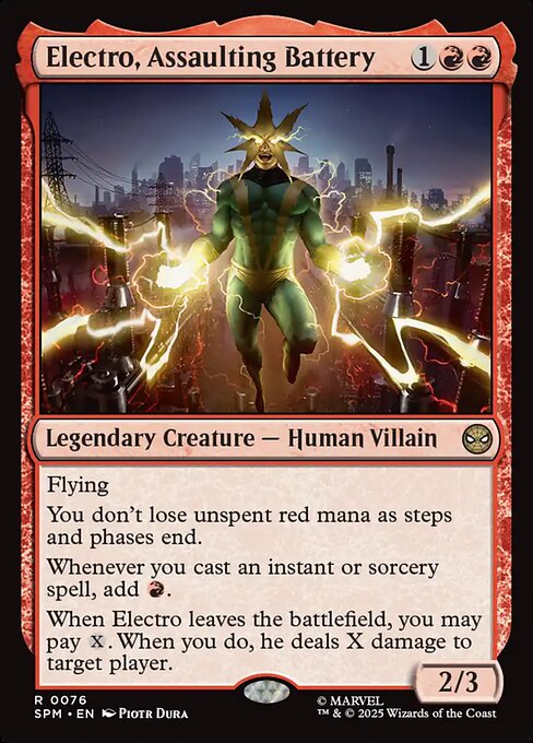 Carta Electro, batería agresiva — Marvel's Spider-Man · SPM · #76