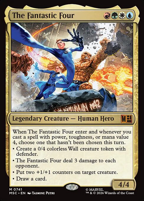 Carta The Fantastic Four — Marvel Super Heroes Commander · MSC · #741