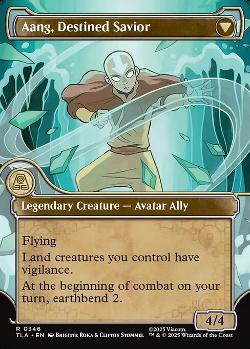 Aang, at the Crossroads // Aang, Destined Savior (cara trasera)