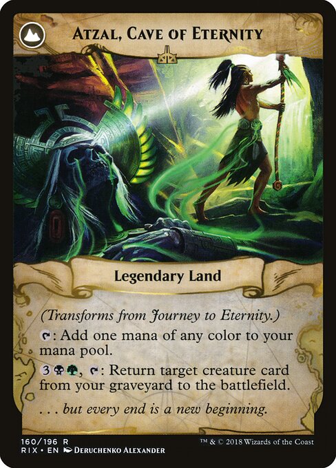 Journey to Eternity // Atzal, Cave of Eternity (cara trasera)
