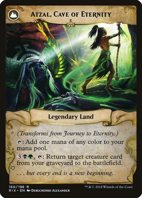 Journey to Eternity // Atzal, Cave of Eternity (cara trasera)