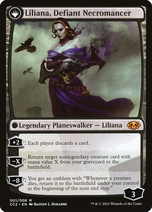 Liliana, Heretical Healer // Liliana, Defiant Necromancer (cara trasera)