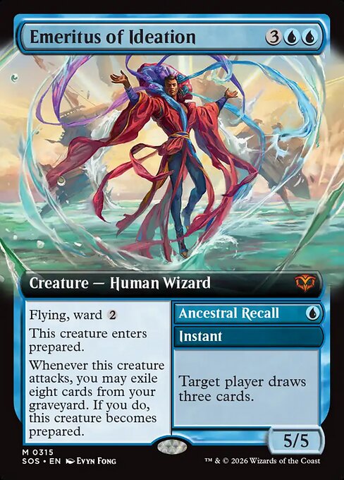 Emeritus of Ideation // Ancestral Recall — Secrets of Strixhaven