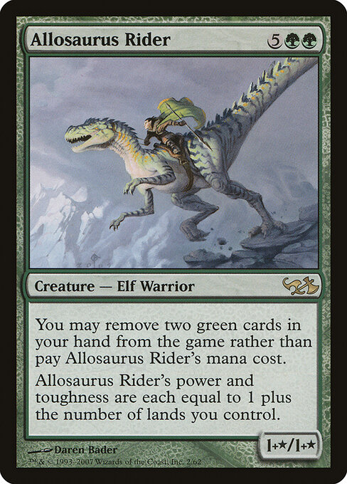 Carta Jinete de alosaurio — Duel Decks: Elves vs. Goblins · DD1 · #2
