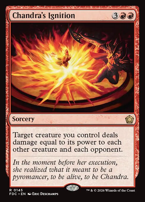 Carta Ignición de Chandra — Foundations Commander · FDC · #145