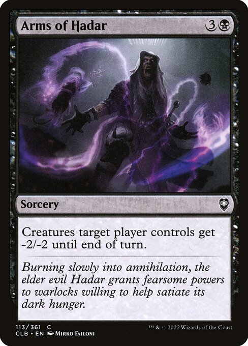 Carta Brazos de Hadar — Commander Legends: Battle for Baldur's Gate · CLB · #113