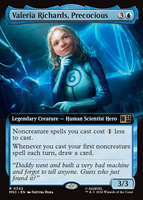 Carta Valeria Richards, precoz — Marvel Super Heroes Commander · MSC · #342