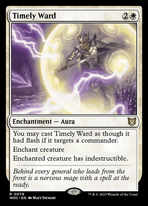 Carta Defensa oportuna — Wilds of Eldraine Commander · WOC · #79