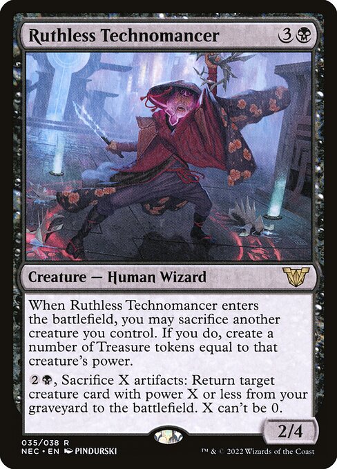 Carta Tecnomante despiadado — Neon Dynasty Commander · NEC · #35