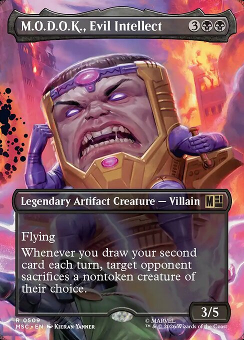 Carta M.O.D.O.K., Evil Intellect — Marvel Super Heroes Commander · MSC · #509