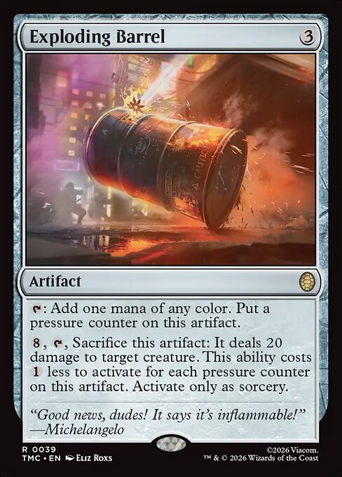 Carta Exploding Barrel — Teenage Mutant Ninja Turtles Eternal · TMC · #39