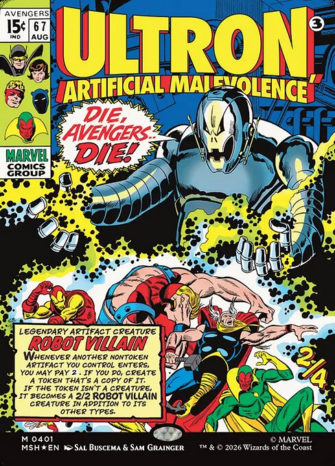 Carta Ultrón, malevolencia artificial — Marvel Super Heroes · MSH · #401