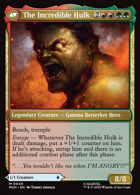 Bruce Banner // The Incredible Hulk (cara trasera)