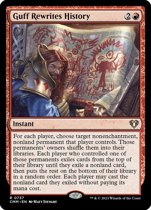 Carta Guff Rewrites History — Commander Masters · CMM · #737