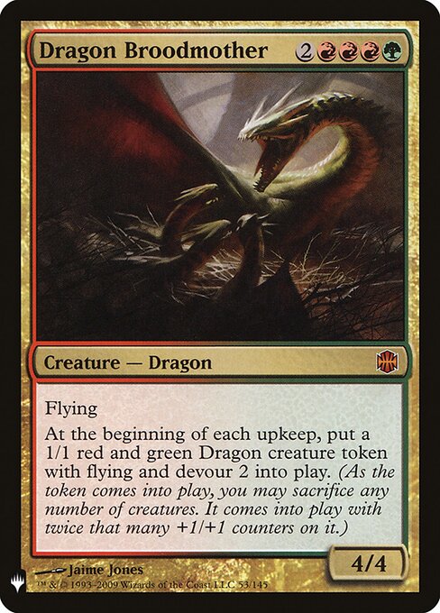 Dragona madre de camada — The List