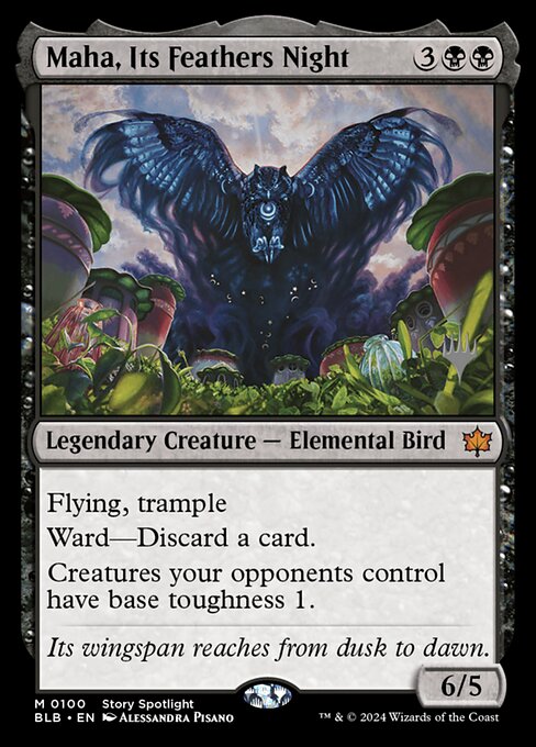 Carta Maha, Plumas de la Noche — Bloomburrow Promos · PBLB · #100p