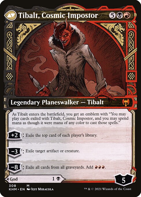 Valki, God of Lies // Tibalt, Cosmic Impostor (cara trasera)