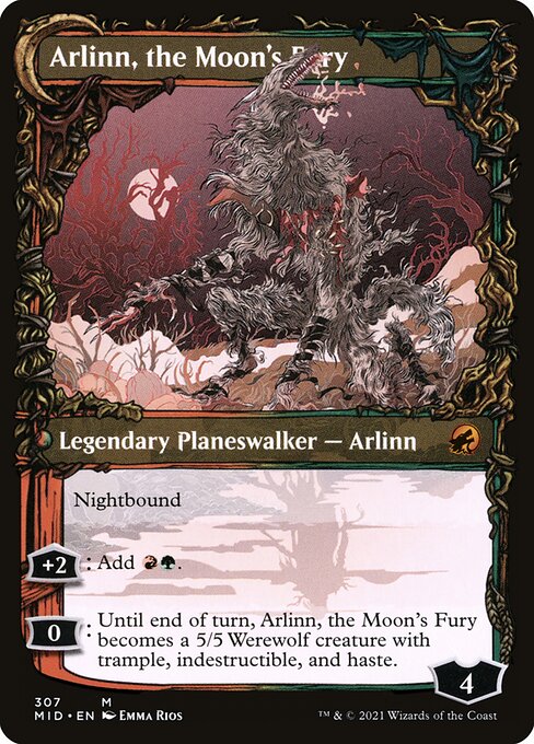 Arlinn, the Pack's Hope // Arlinn, the Moon's Fury (cara trasera)