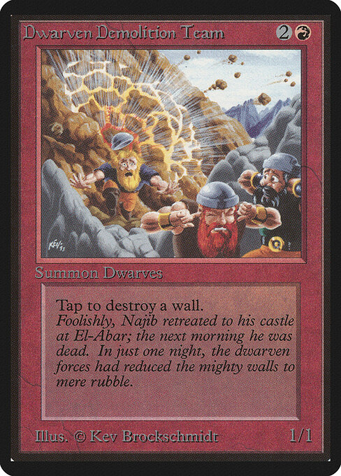 Carta Equipo enano de demolición — Limited Edition Beta · LEB · #143