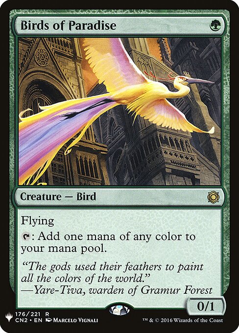 Aves del paraíso — The List