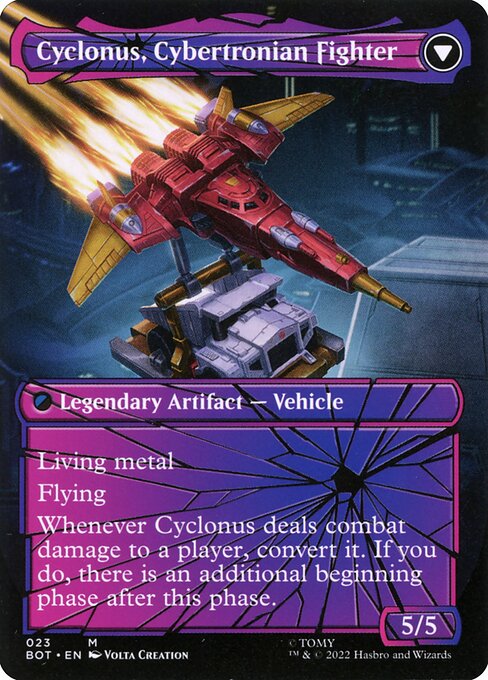 Cyclonus, the Saboteur // Cyclonus, Cybertronian Fighter (cara trasera)