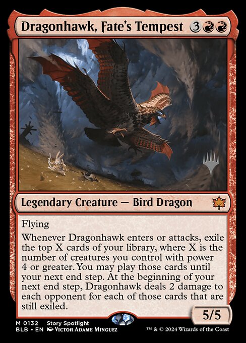 Carta Dralcón, Tormenta del Destino — Bloomburrow Promos · PBLB · #132p