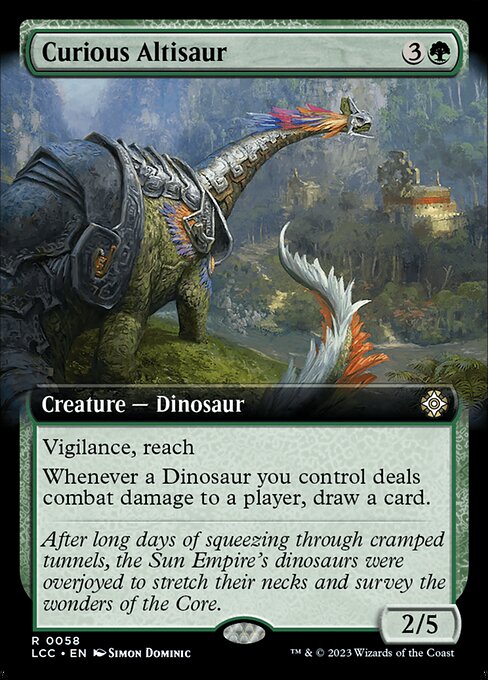 Carta Altisaurio curioso — The Lost Caverns of Ixalan Commander · LCC · #58
