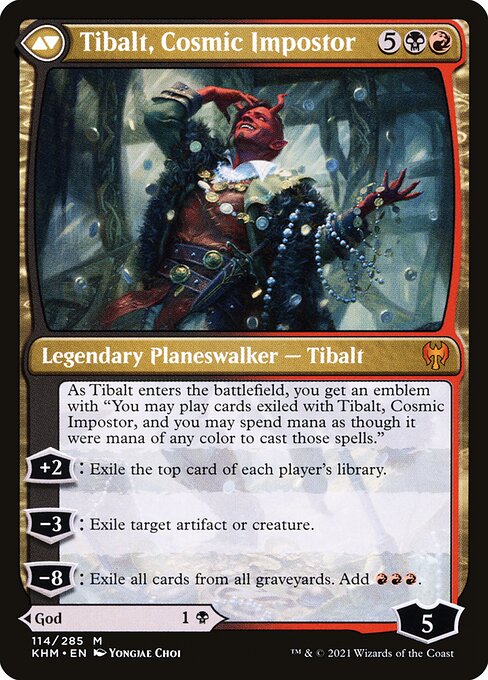 Valki, God of Lies // Tibalt, Cosmic Impostor (cara trasera)