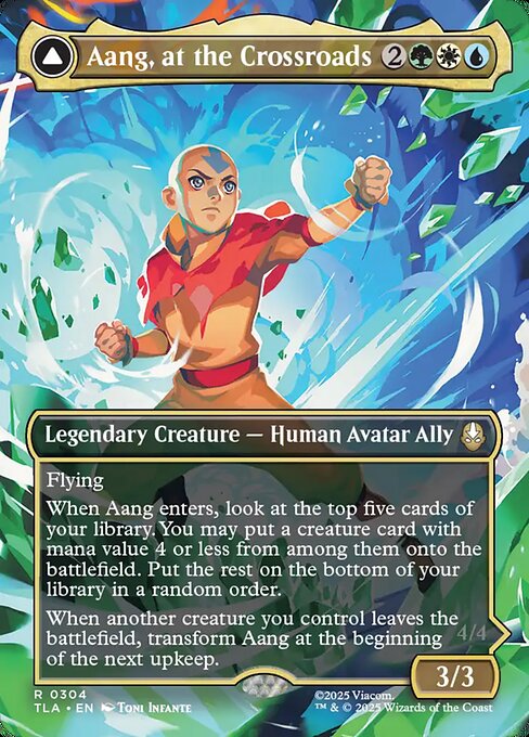 Aang, at the Crossroads // Aang, Destined Savior (cara frontal)
