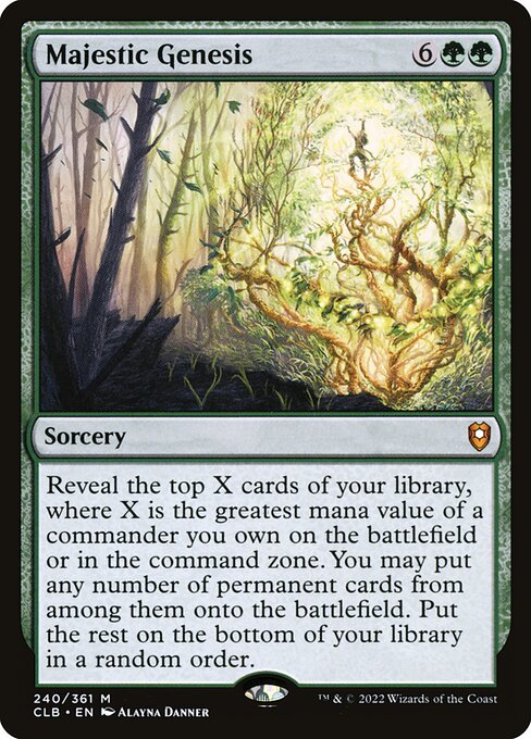 Carta Génesis majestuosa — Commander Legends: Battle for Baldur's Gate · CLB · #240