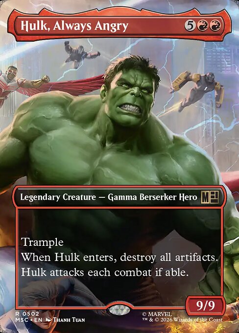 Carta Hulk, Always Angry — Marvel Super Heroes Commander · MSC · #502