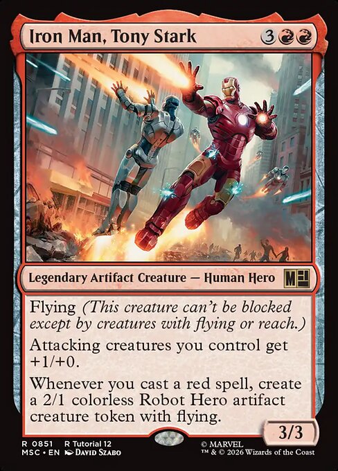 Carta Iron Man, Tony Stark — Marvel Super Heroes Commander · MSC · #851