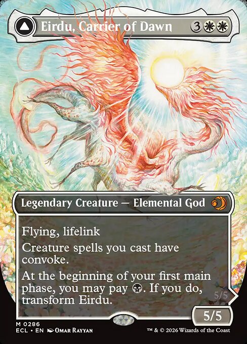 Eirdu, Carrier of Dawn // Isilu, Carrier of Twilight (cara frontal)