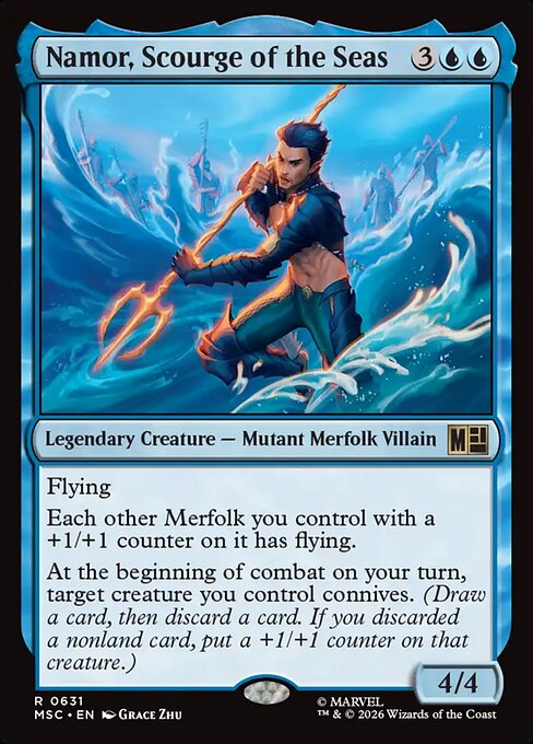 Carta Namor, Scourge of the Seas — Marvel Super Heroes Commander · MSC · #631