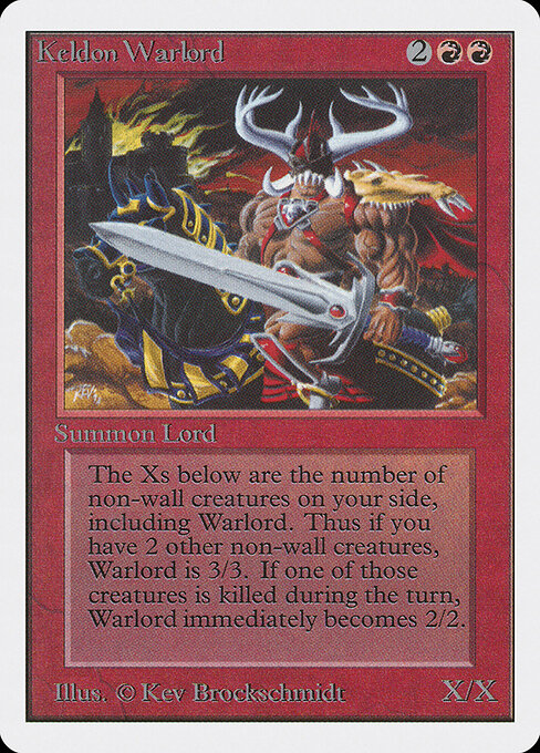 Carta Señor guerrero de Keldon — Unlimited Edition · 2ED · #161