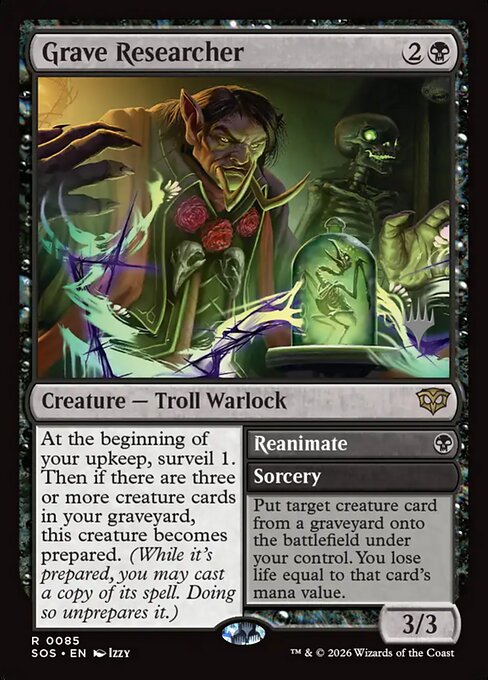 Grave Researcher // Reanimate — Secrets of Strixhaven Promos