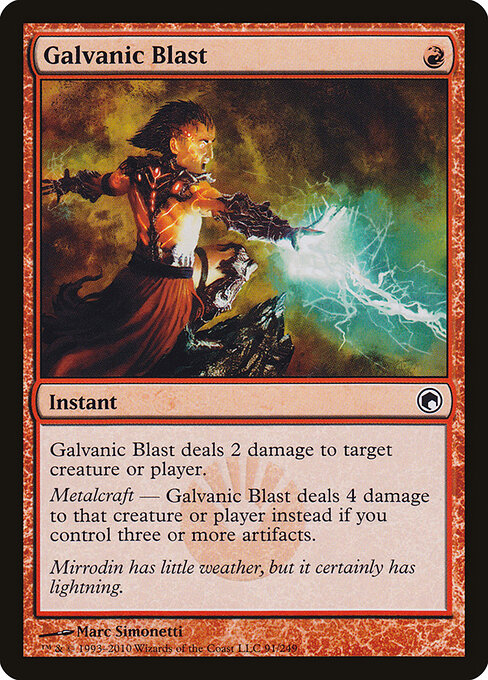 Carta Ráfaga galvánica — Scars of Mirrodin · SOM · #91