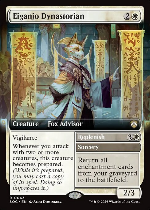 Carta Eiganjo Dynastorian // Replenish — Secrets of Strixhaven Commander · SOC · #63